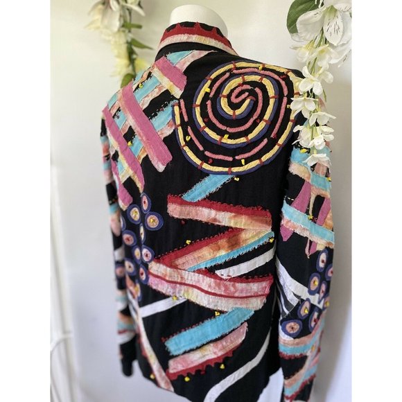 Vintage Sandy Starkman Art to Wear Jacket Womens M - Picture 3 of 12